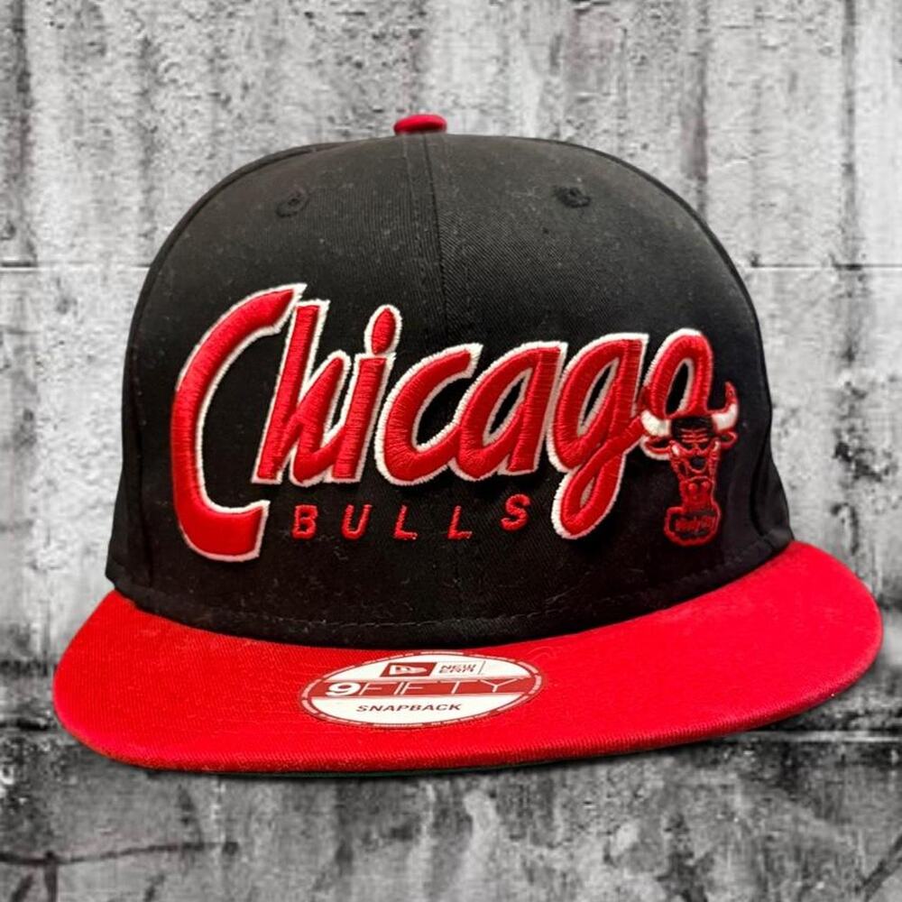 Chicago Bulls New Era Hardwood Classics 9FIFTY Snapback Hat Black Red NBA